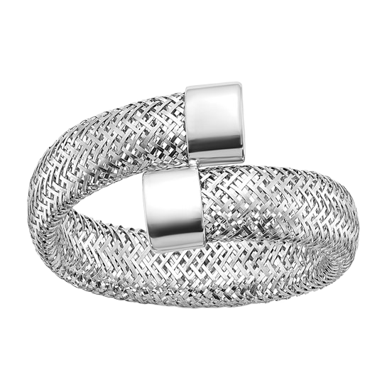 14K White Gold Mesh Ring
