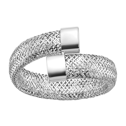 14K White Gold Mesh Ring