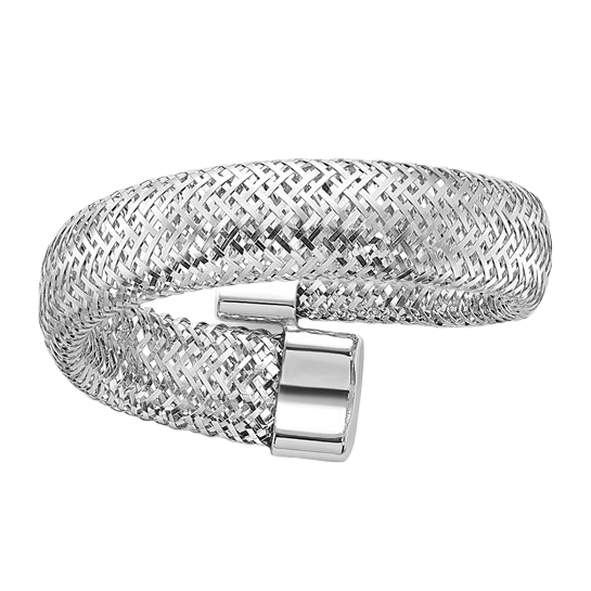 14K White Gold Mesh Ring
