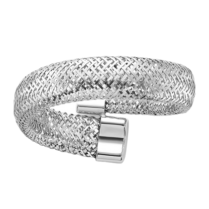 14K White Gold Mesh Ring