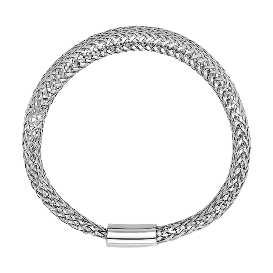 14K White Gold Tapered Mesh Ring