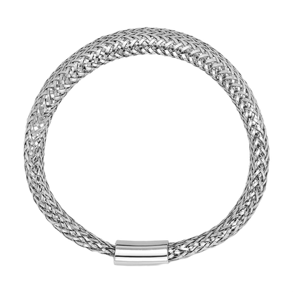 14K White Gold Tapered Mesh Ring