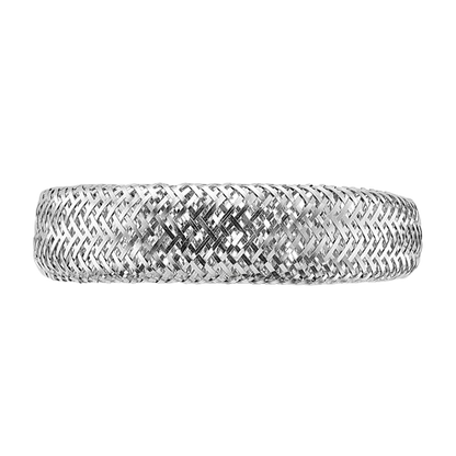 14K White Gold Tapered Mesh Ring
