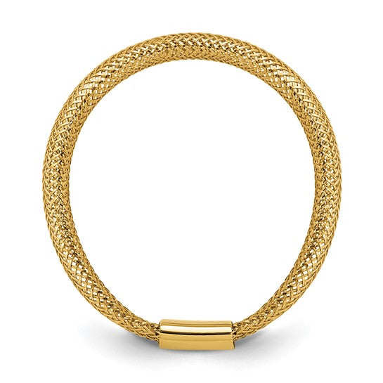 Mesh Stretch Ring — 14K Yellow Gold