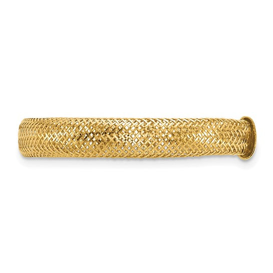 Mesh Stretch Ring — 14K Yellow Gold