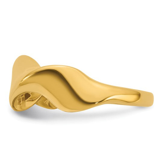 Flip-Wave Ring in 14K yellow gold
