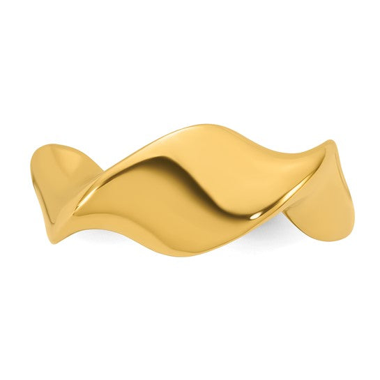 Flip-Wave Ring in 14K yellow gold