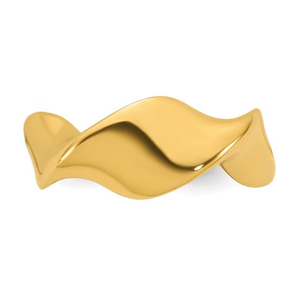 Flip-Wave Ring in 14K yellow gold