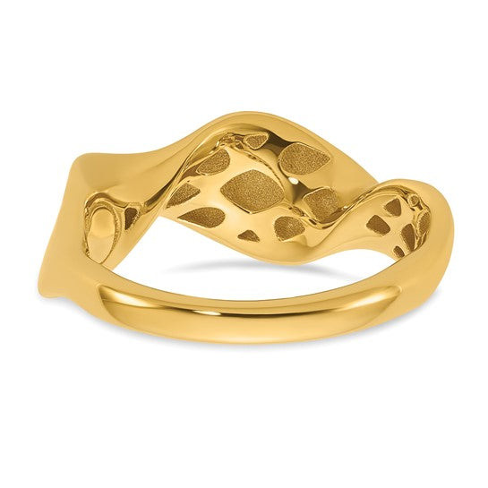 Flip-Wave Ring in 14K yellow gold
