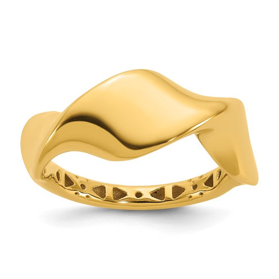 Flip-Wave Ring in 14K yellow gold