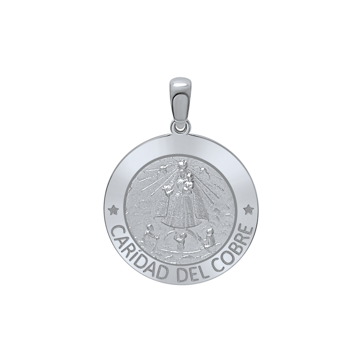 Our Lady of Charity Medallion in Sterling Silver - Caridad del Cobre