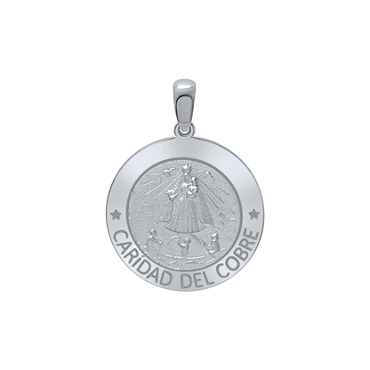 Our Lady of Charity Medallion in Sterling Silver - Caridad del Cobre
