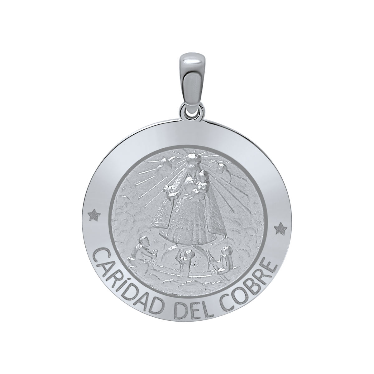 Our Lady of Charity Medallion in Sterling Silver - Caridad del Cobre