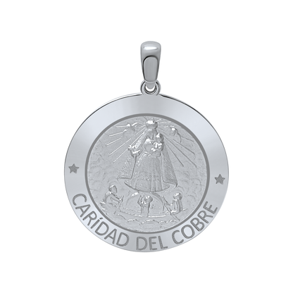 Our Lady of Charity Medallion in Sterling Silver - Caridad del Cobre