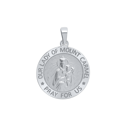 Our Lady of Mount Carmel Medallion- Virgen del Carmen in sterling silver