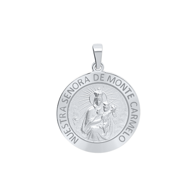Our Lady of Mount Carmel Medallion- Nuestra Señora del Carmen in sterling silver