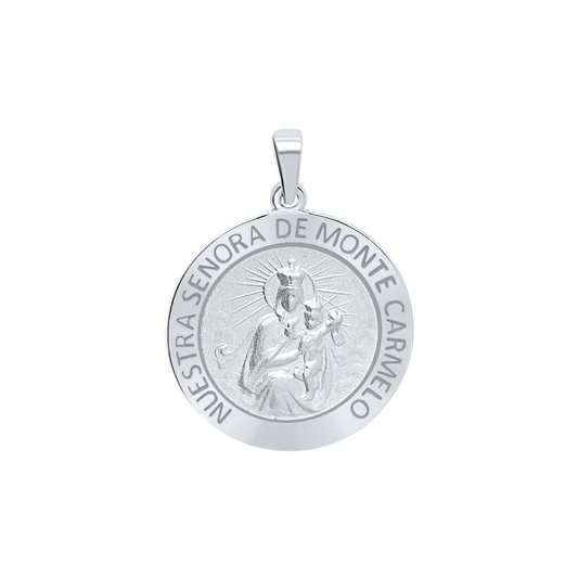 Our Lady of Mount Carmel Medallion- Nuestra Señora del Carmen in sterling silver