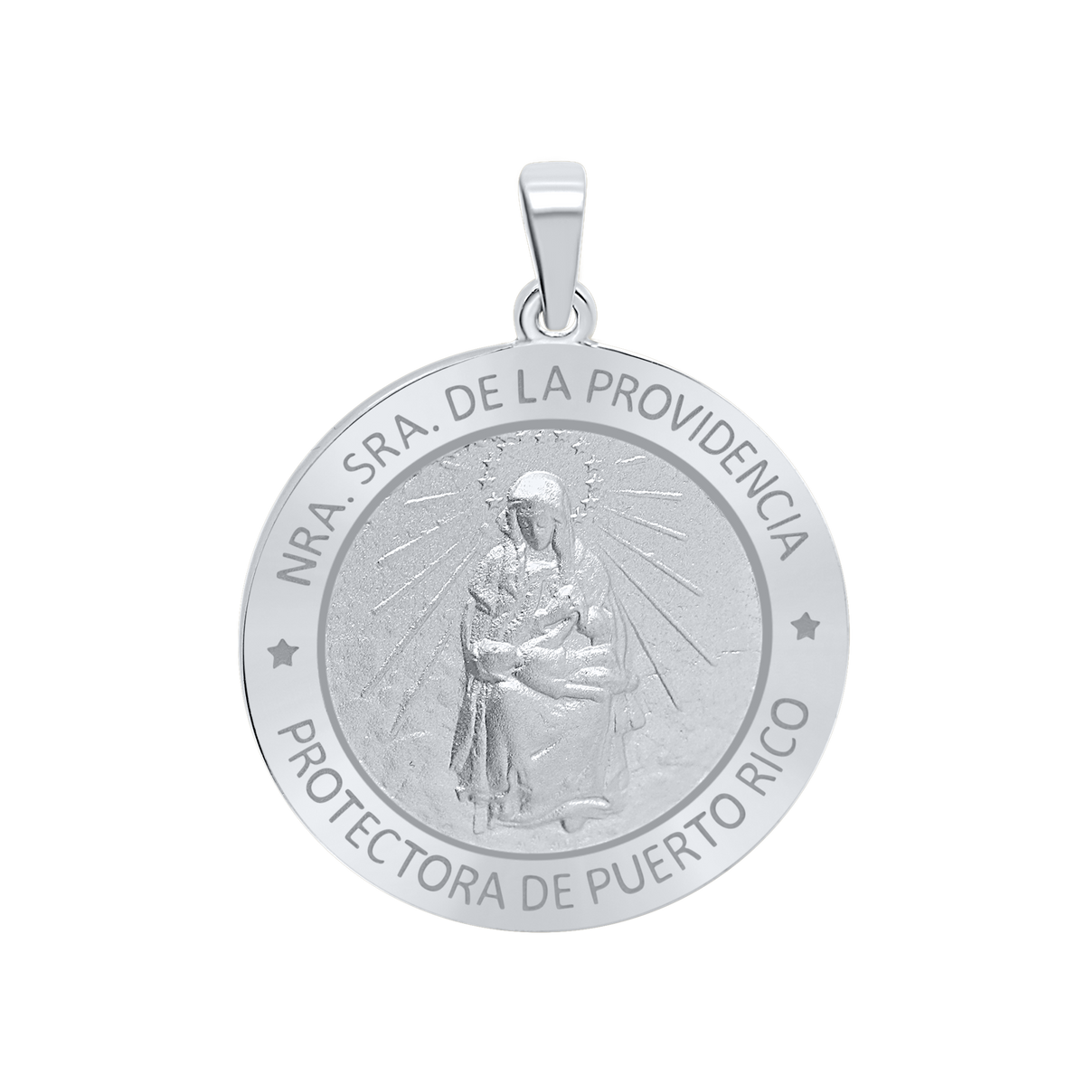 Medaillon Unserer Lieben Frau von der Göttlichen Vorsehung aus Sterlingsilber – Nuestra Señora de la Providencia