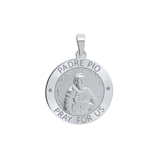 Padre Pio Medallion- San Pío de Pietrelcina in sterling silver