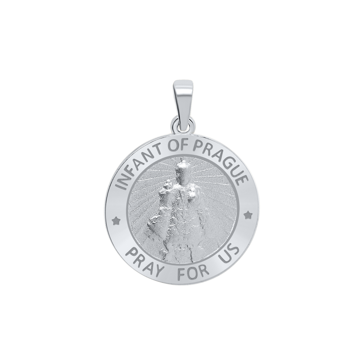 Infant of Prague Medallion- Niño Jesús de Praga in sterling silver