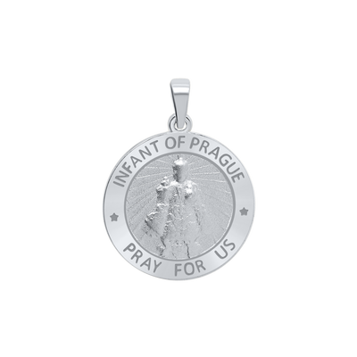Infant of Prague Medallion- Niño Jesús de Praga in sterling silver