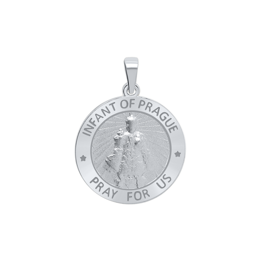 Infant of Prague Medallion- Niño Jesús de Praga in sterling silver