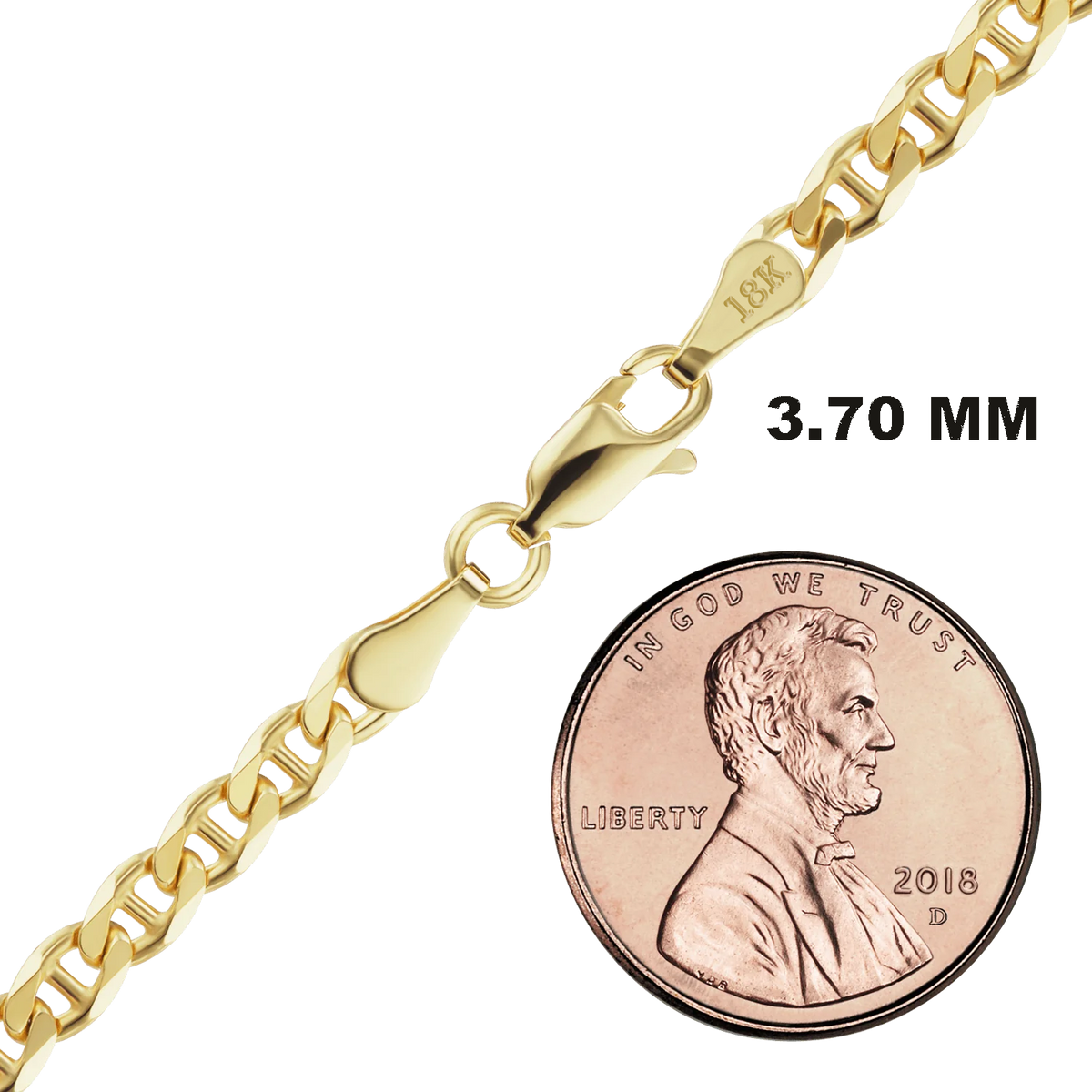 Mariner Curb Necklace 18K Yellow Gold
