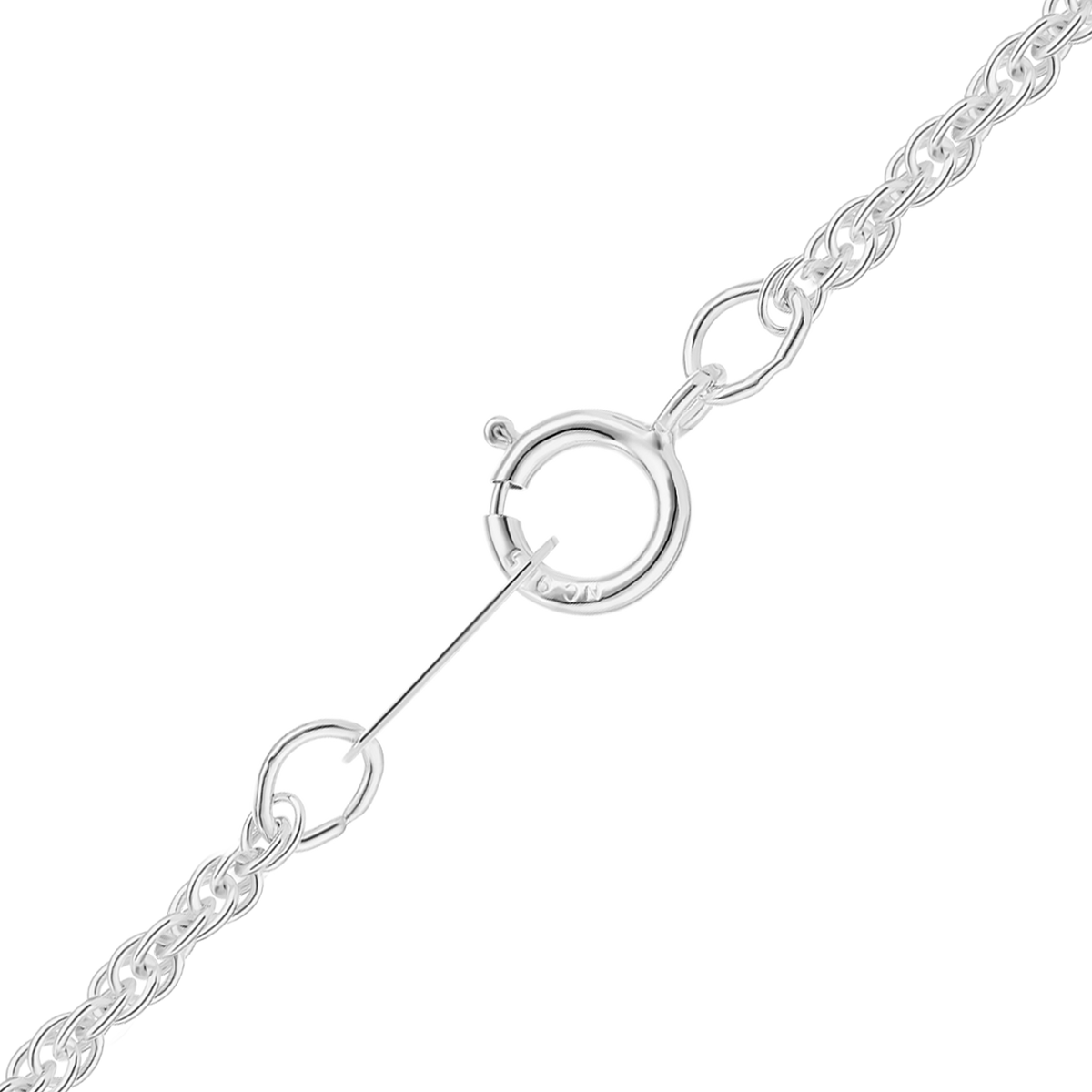 Machine Rope Necklace in sterling silver