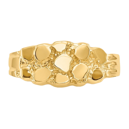 14k Gold Nugget Ring - Light