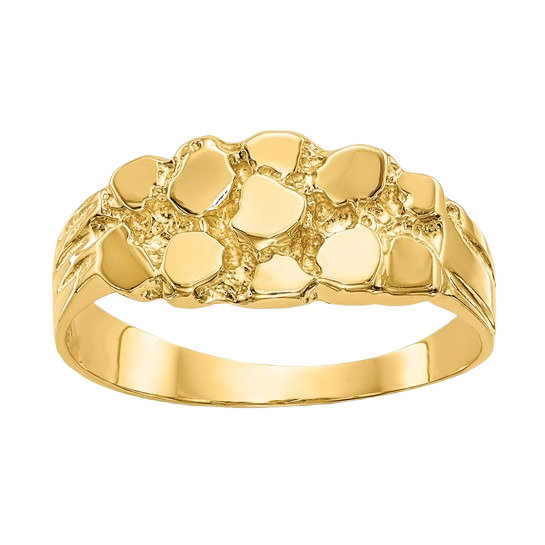14k Gold Nugget Ring - Light