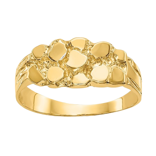 14k Gold Nugget Ring - Light