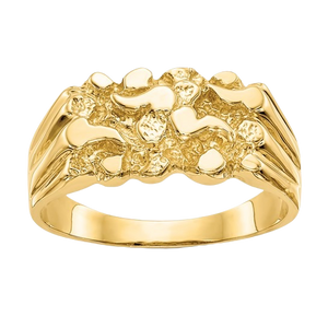 14k Gold Nugget Ring