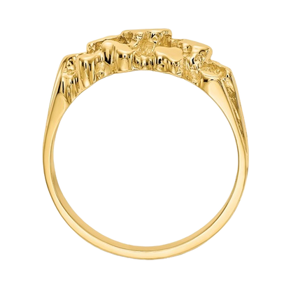 14K Gold Nugget Ring - Medium