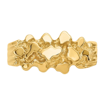 14K Gold Nugget Ring - Medium