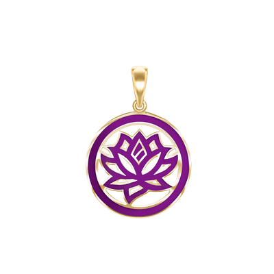 Lotus Pendant in 14K yellow gold