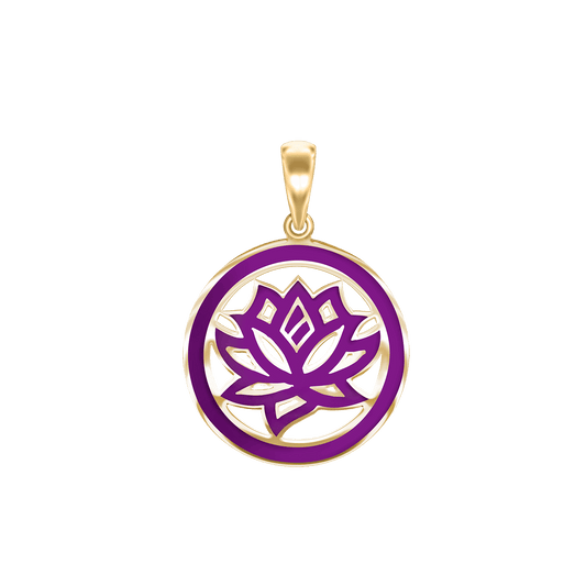 Lotus Pendant in 14K yellow gold