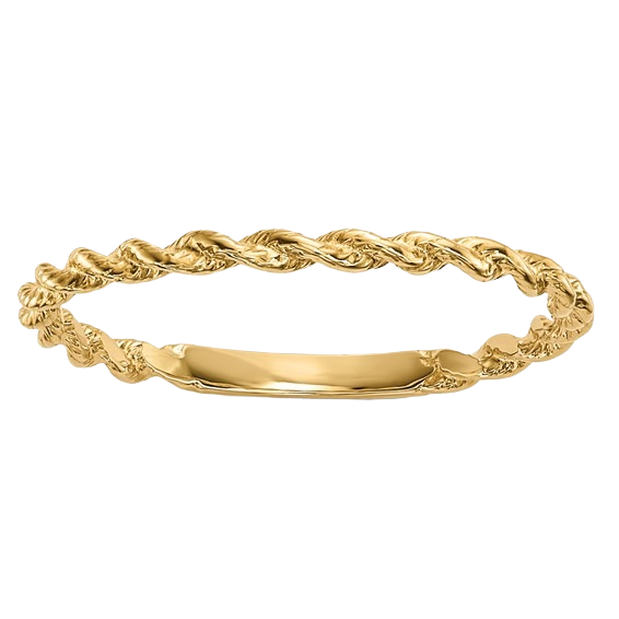14K Gold Twisted Rope Ring