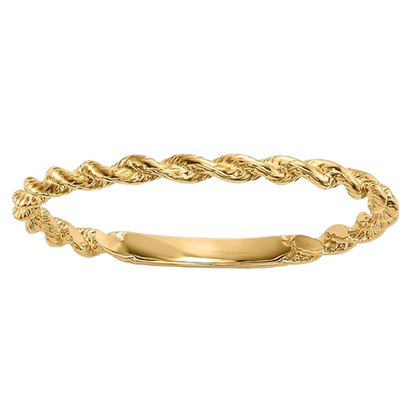 14K Gold Twisted Rope Ring