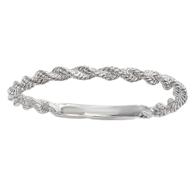 14K Gold Twisted Rope Ring in 14K white gold