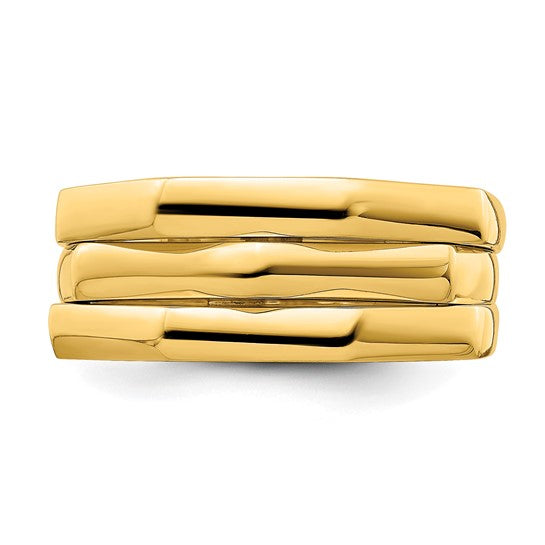 Three Ridged Dome Ring