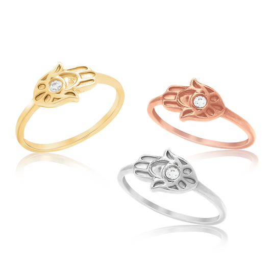 Hamsa Diamond Ring