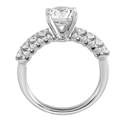 Tulip Lab Grown Diamond Engagement Ring, 1.75 ct tw in 14K white gold