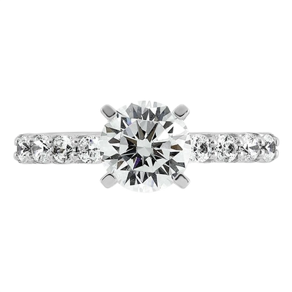 Tulip Lab Grown Diamond Engagement Ring, 1.75 ct tw in 14K white gold