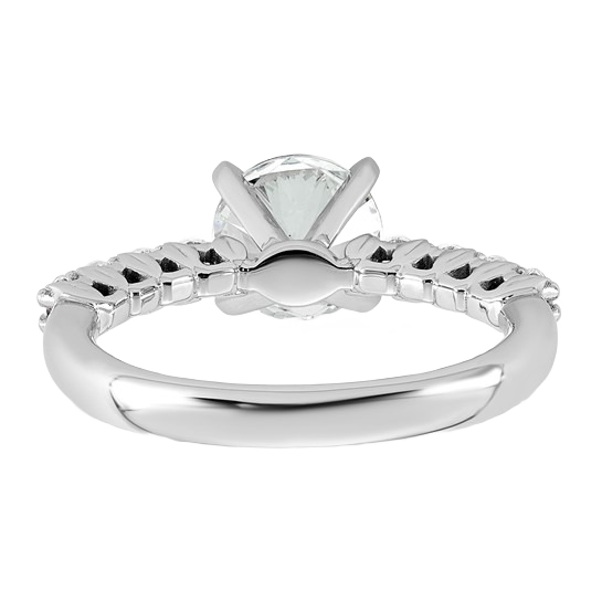 Tulip Lab Grown Diamond Engagement Ring, 1.75 ct tw in 14K white gold