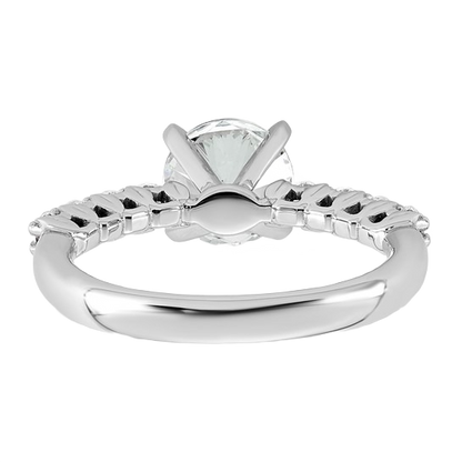 Tulip Lab Grown Diamond Engagement Ring, 1.75 ct tw in 14K white gold