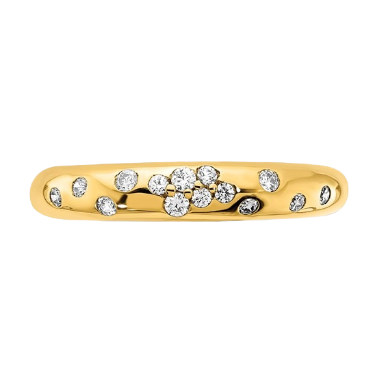 Polished Diamond Sprinkle Ring — 7.00, 7