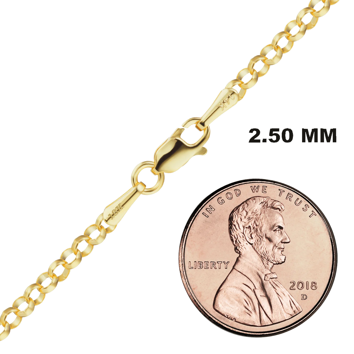 Rolo Bracelet in 18K Yellow Gold