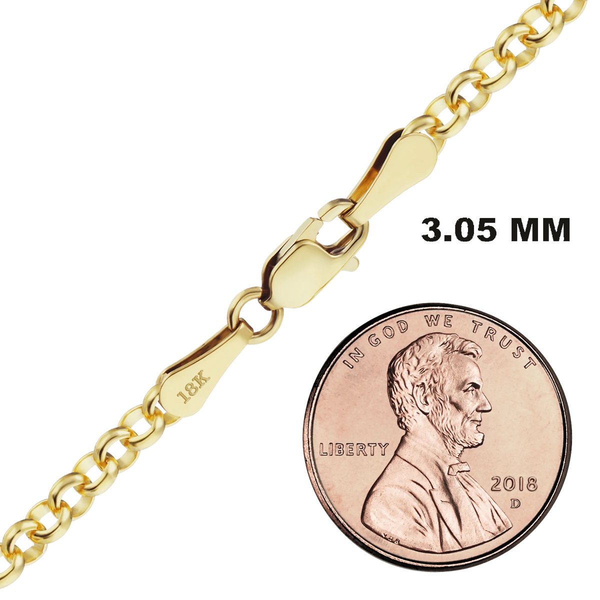 Rolo Bracelet in 18K Yellow Gold