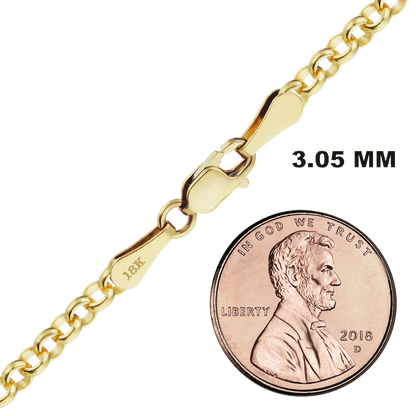 Rolo Bracelet in 18K Yellow Gold