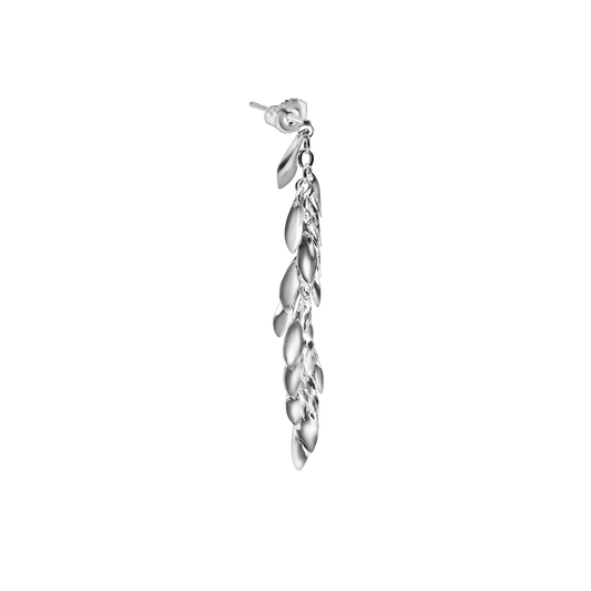 Handmade Fancy Ring Chain Earring in sterling silver